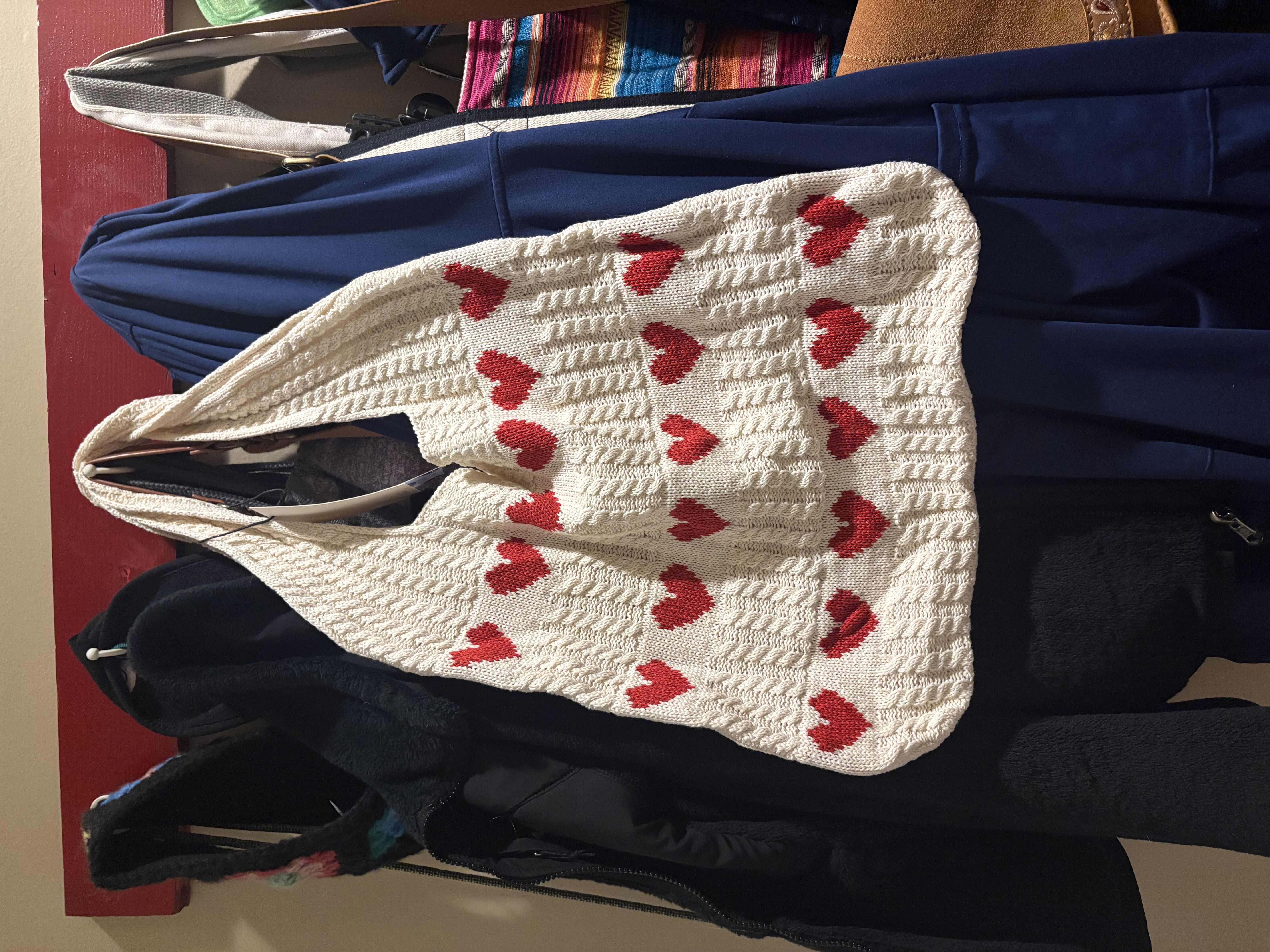 THEREDTHREAD / ザレッドスレッド】S heart tote bag large