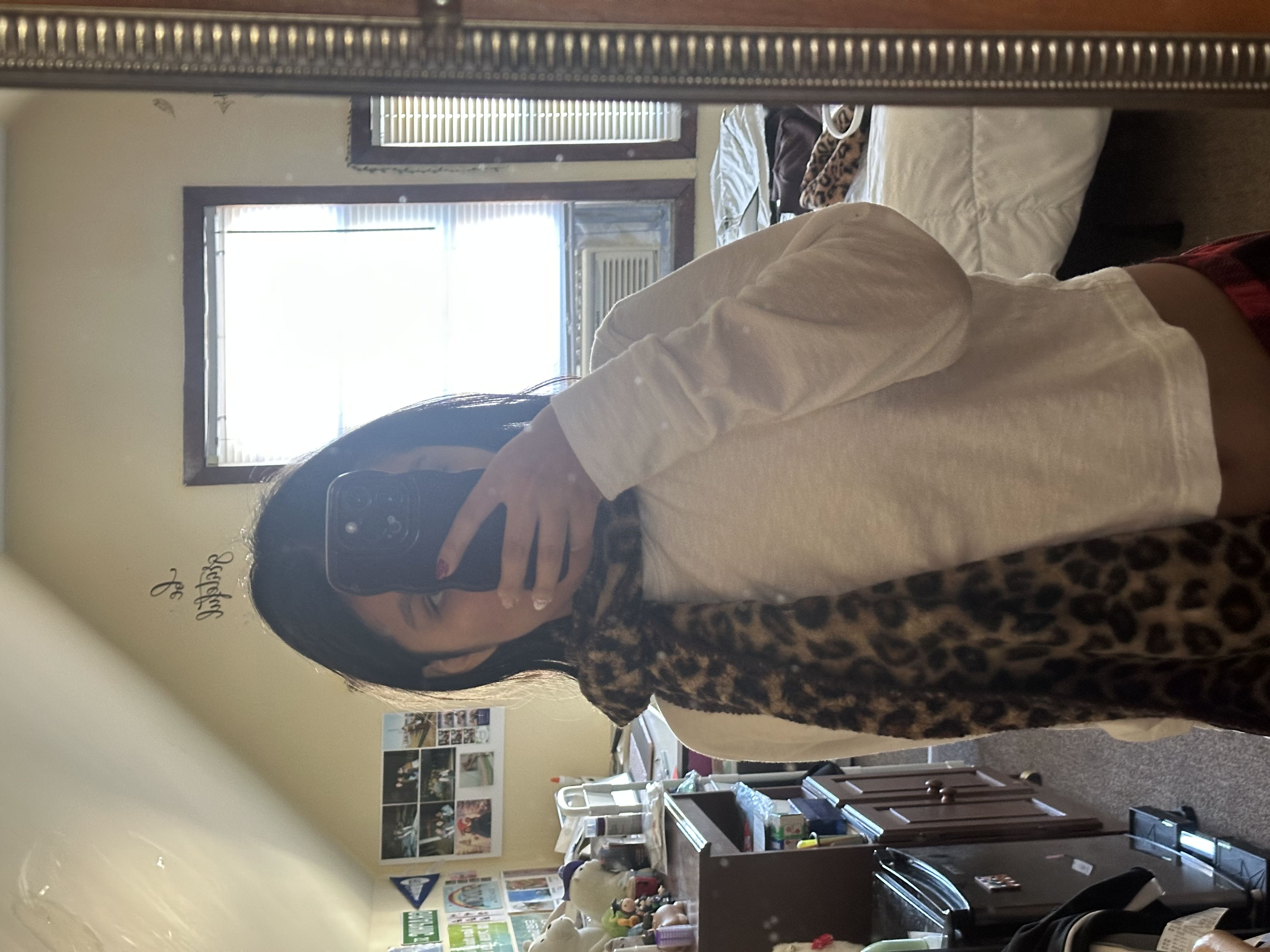 LEOPARD PRINT FUZZY SCARF For Daily Casual Coffee Shop Work