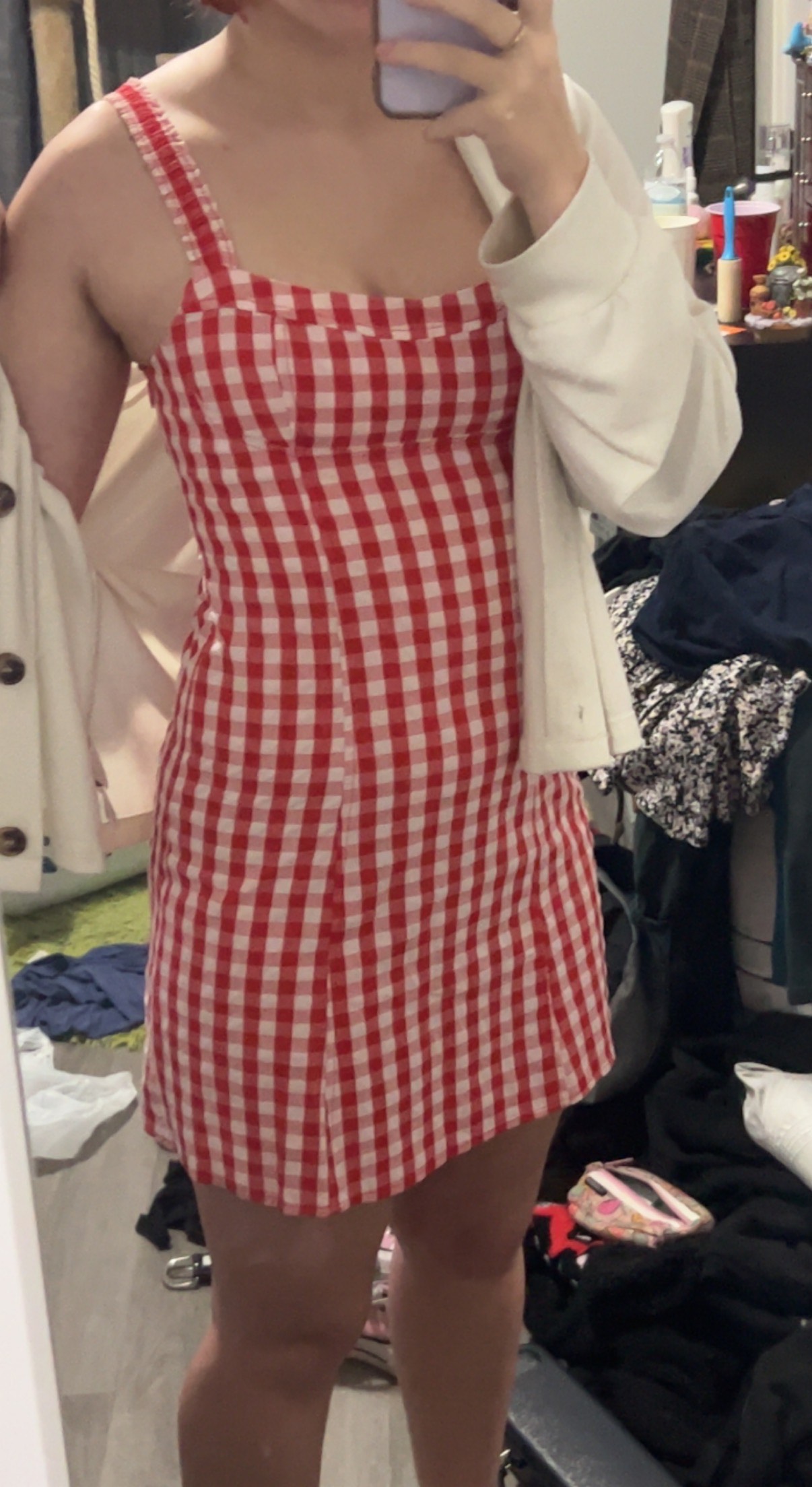Red checkered nwot gingham dress by brandy Melville . for Sale in Los  Angeles, CA - OfferUp