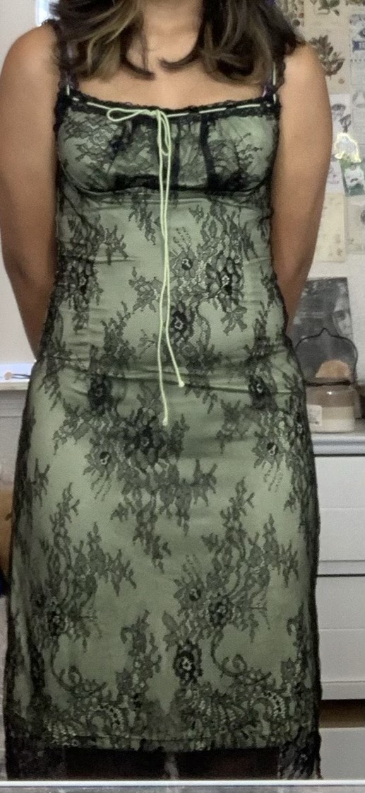 Lace Knot Front Cami Dress - Cider