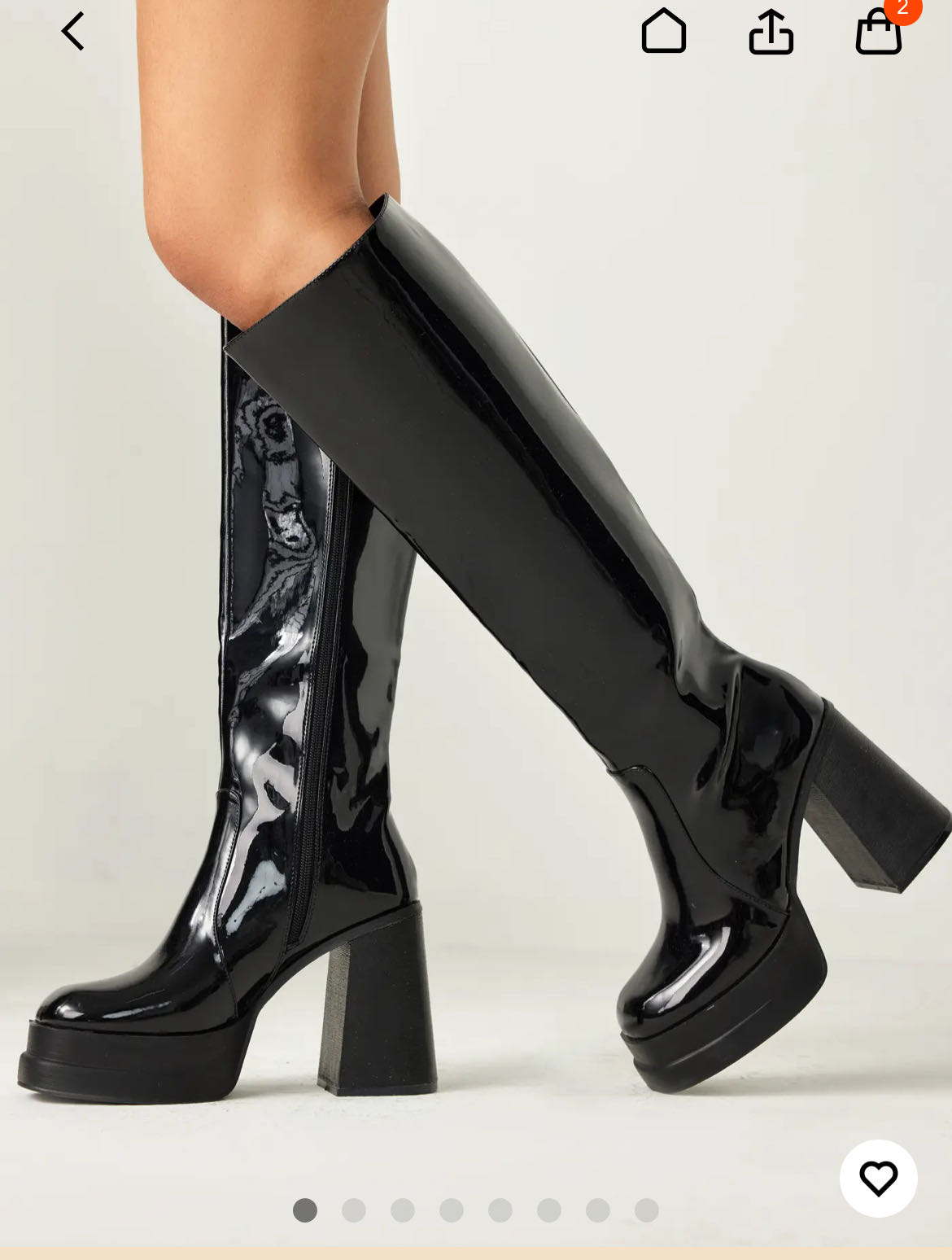 Chunky heel platform knee best sale high boots