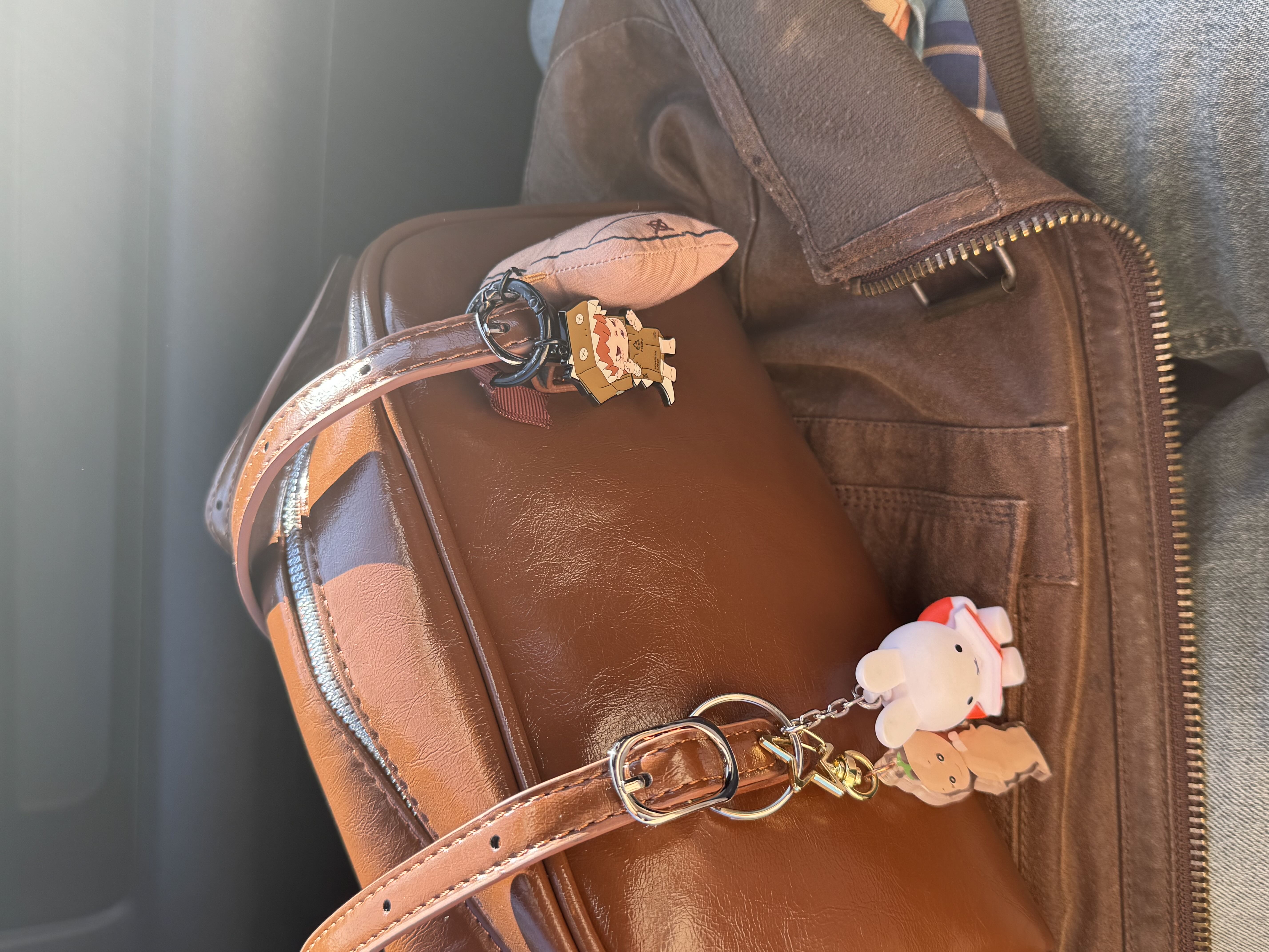 オフィス・サイレン プレッピー 材料 スクエアボストンバッグ