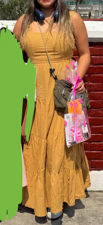 100% Cotton Square Neck Tie Back Maxi Dress