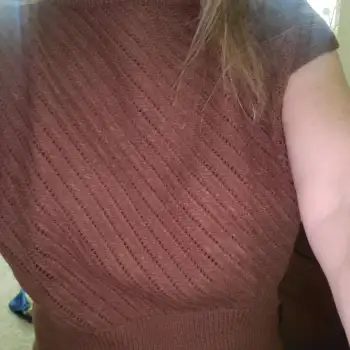Knitted Round Neckline Solid Vest