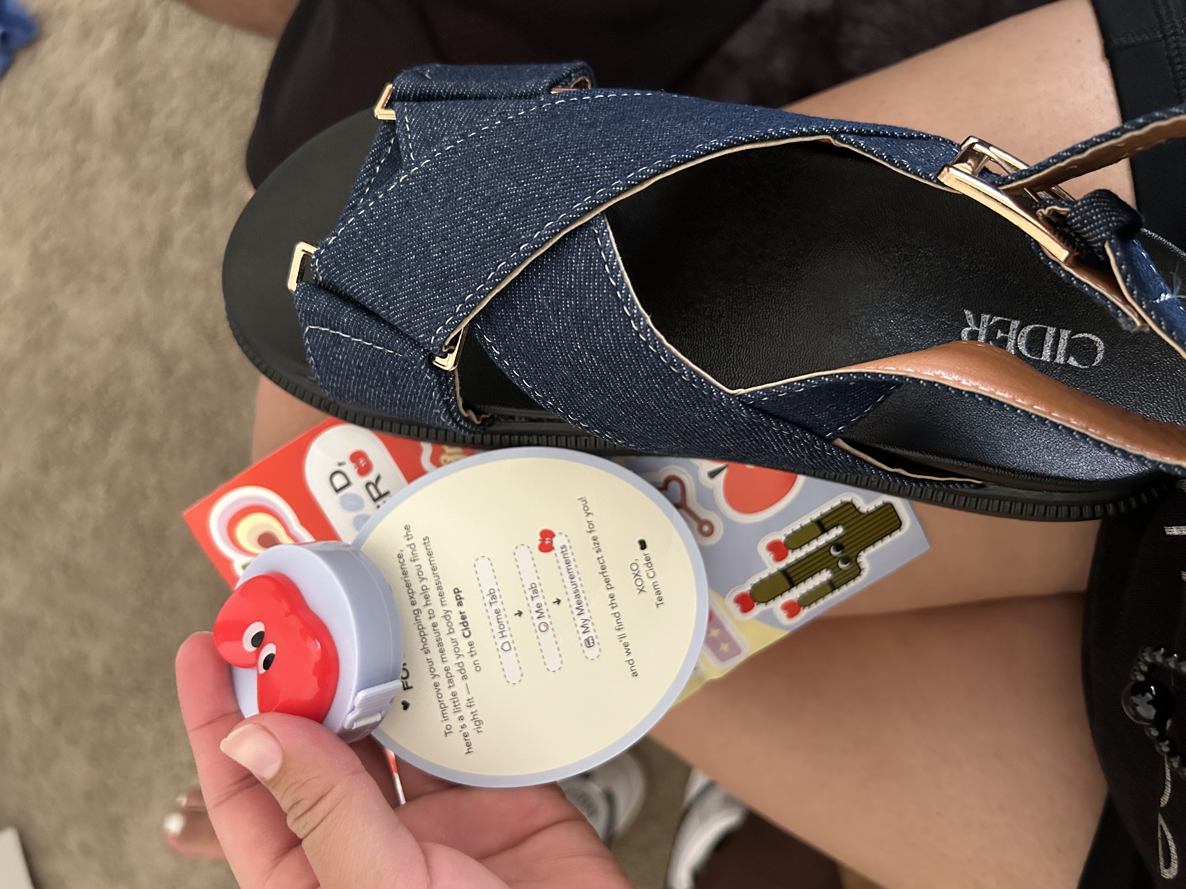 『Cider』デニムクロスストラップサンダル デニムクロスストラップサンダル For デイリーカジュアル