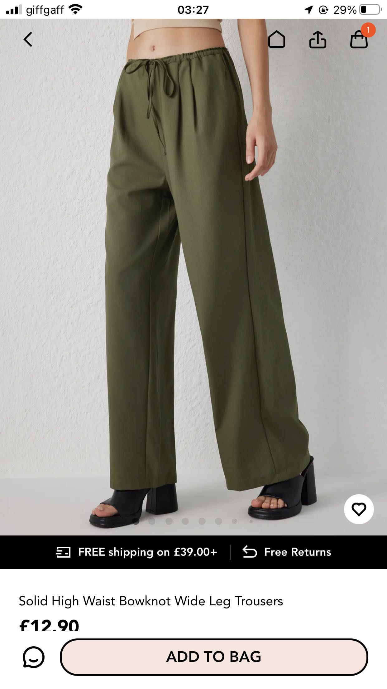 Pantalones Cargo de Pierna Ancha Tejidos Sólidos - Cider