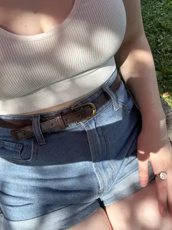 Denim Shorts With Belt