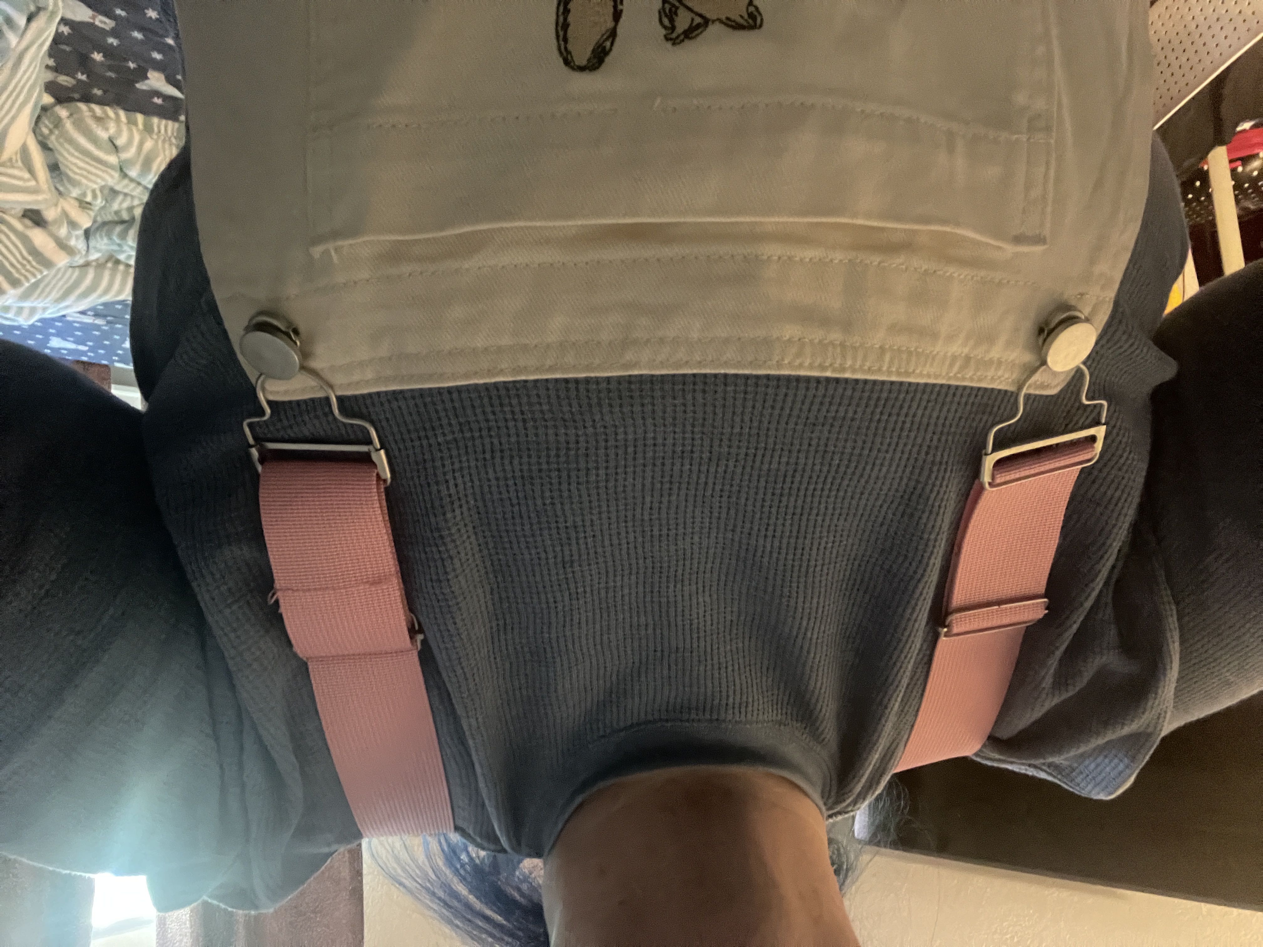 Denim Bunny Buckle Pocket Romper Curve & Plus For School
