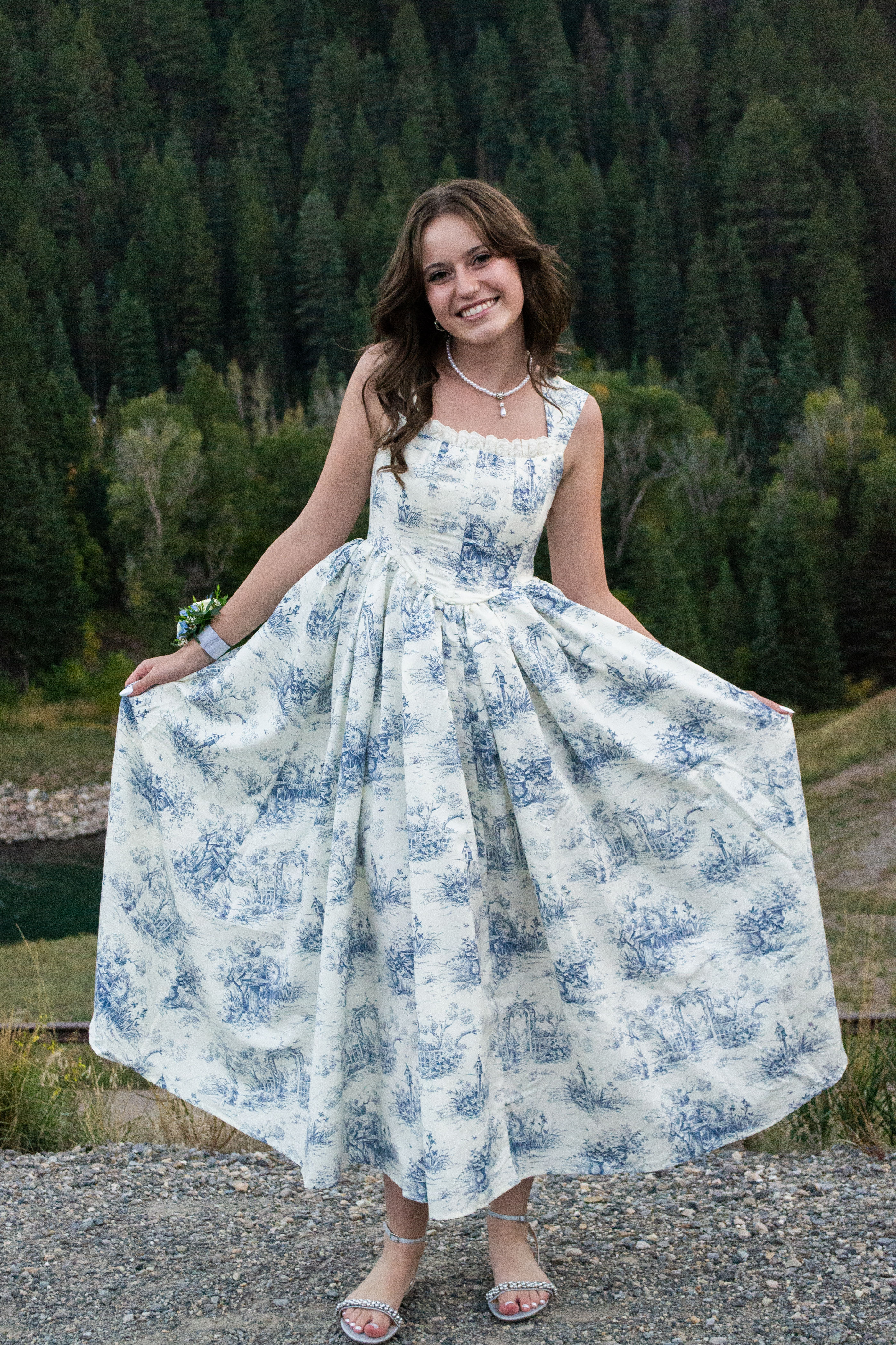 ワンピース Twist ribbon Toile de Jouy dress riu Riu Twist ribbon Toile de Jouy dress（Twist ribbon Toile de