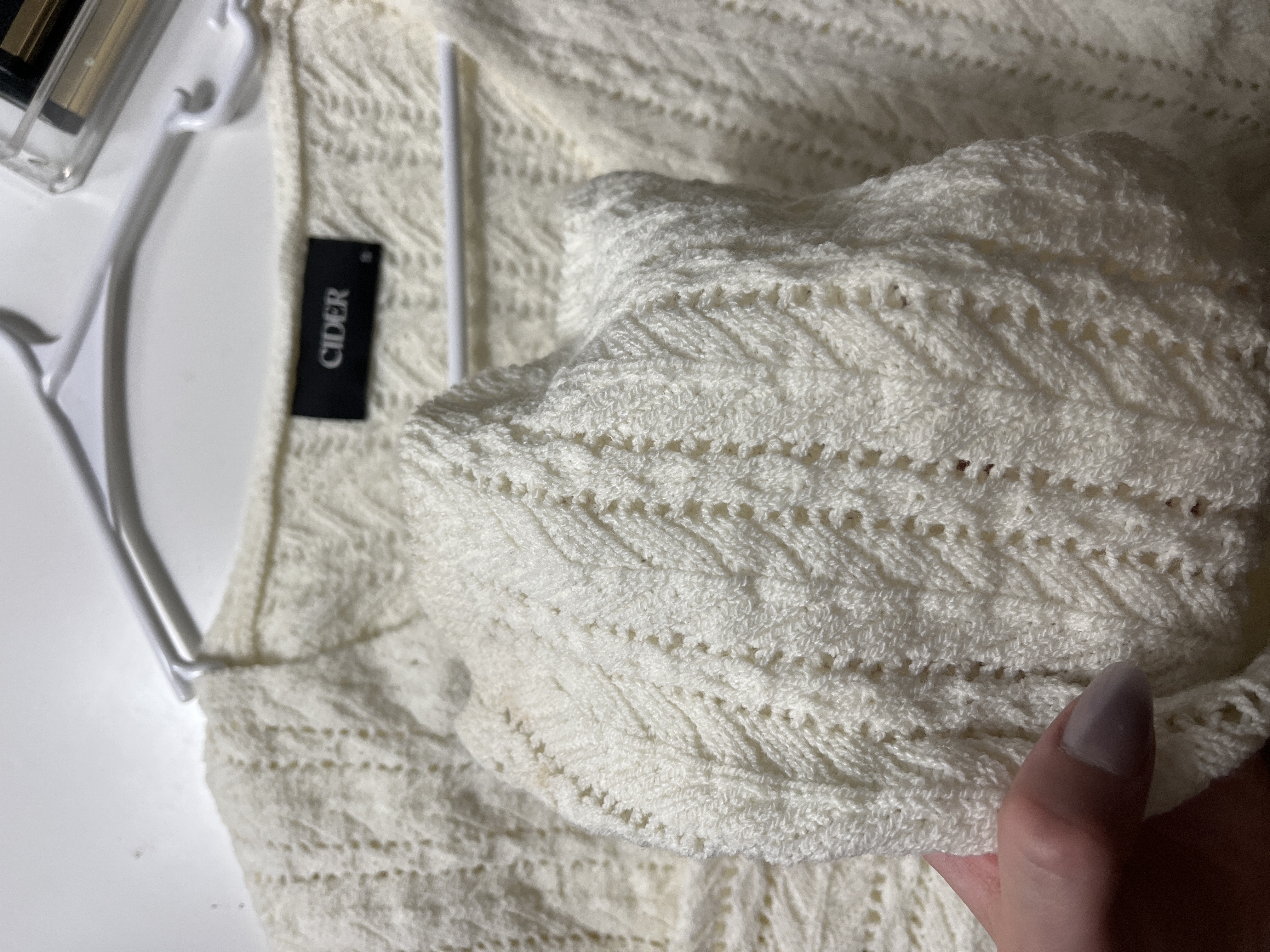 Wave Trim Bell Sleeve Cardigan - Cider