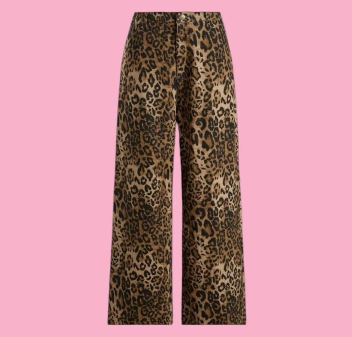 【SATIIIZ】Ness Curved Leopard Denim Pants SATIIIZ】Ness Curved Leopard Denim Pants (SATiiiZ/デニム