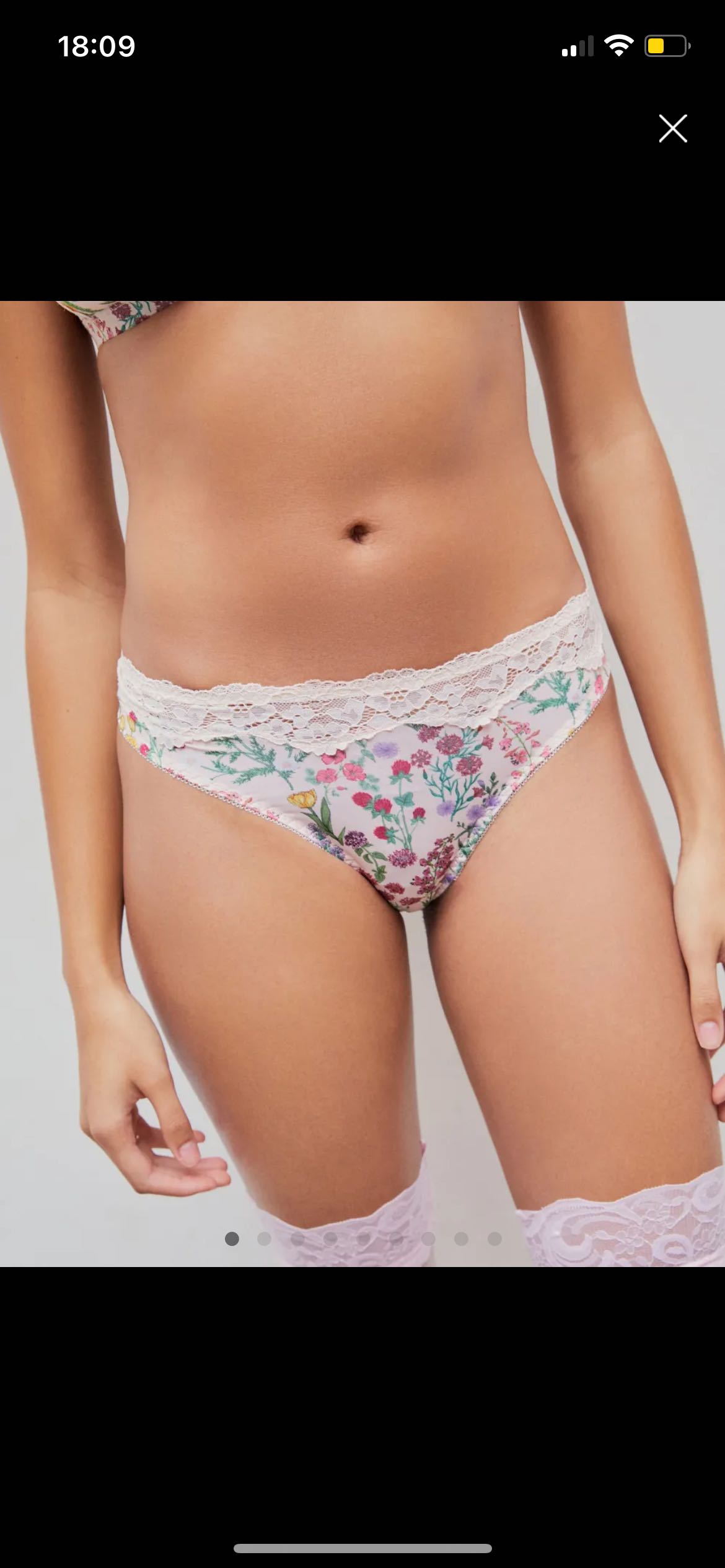 Jersey Floral Lace Patched Panty