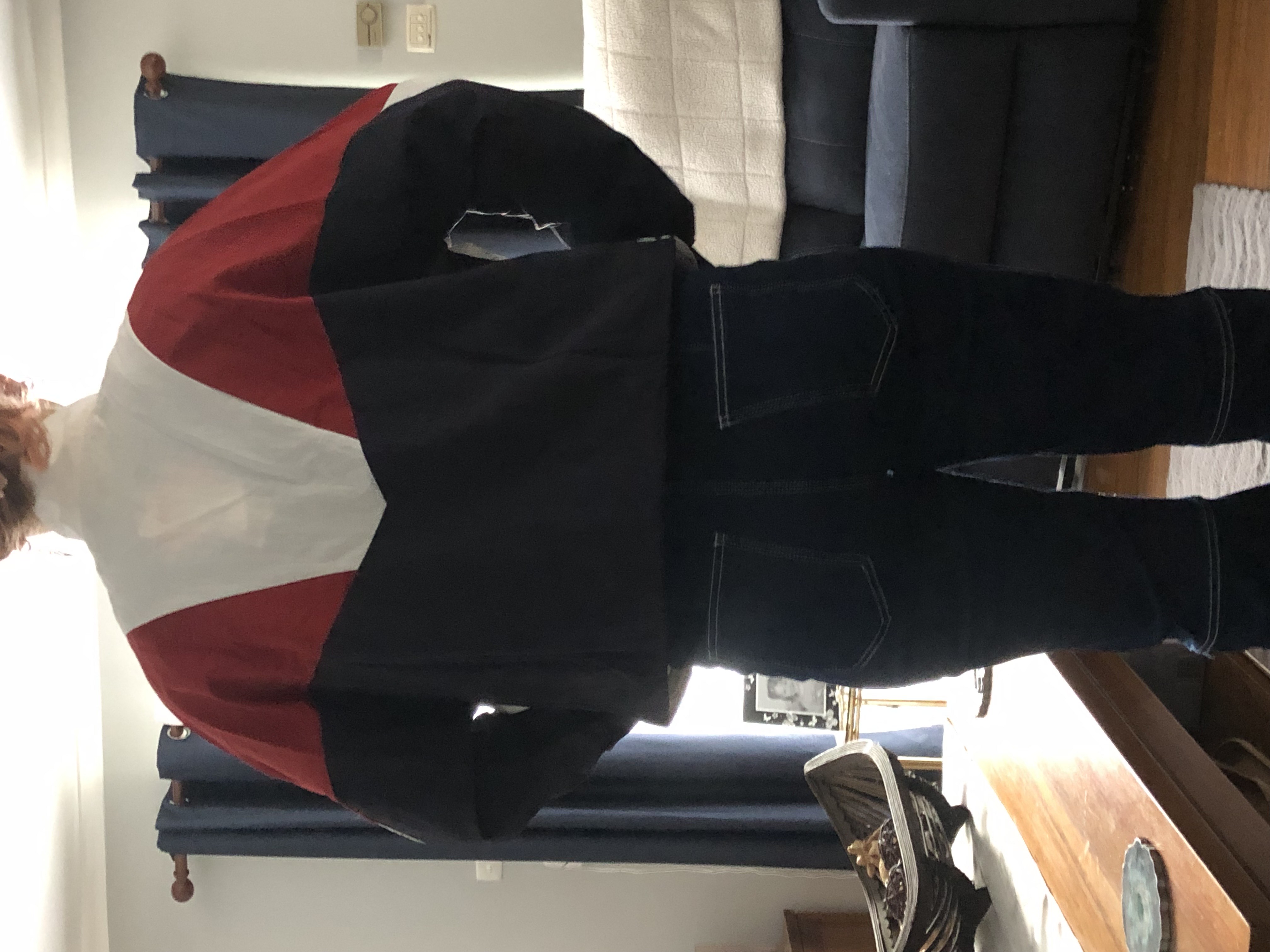 Woven Zip Through Color Block Windbreaker For School Daily