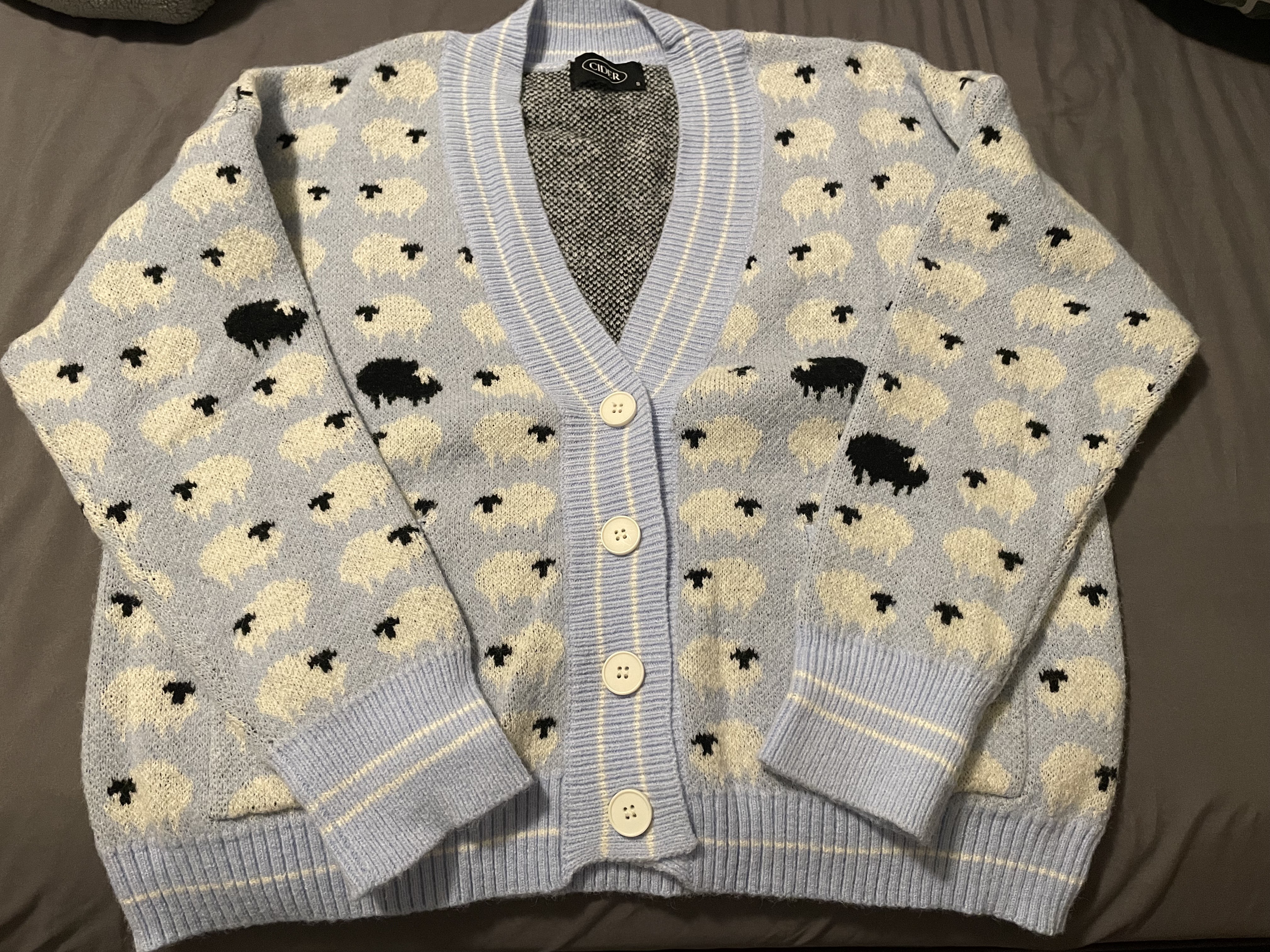 Count Sheep Knit Cardigan - Cider