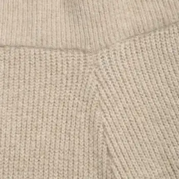 Wool-blend Knitted Mid Waist Wide Leg Trousers