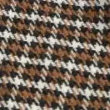 Preppy Woven Houndstooth High Waist Wide Leg Trousers With Belt For School Work