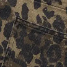 Denim Leopard Button Pocket Wide Leg Jumpsuit Curve & Plus