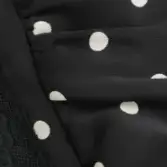 Woven Sweetheart Polka Dot Lace Trim Maxi Dress