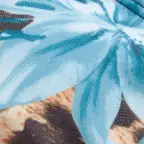 Conjunto de bikini atrevido con faldón de halter con cuello en V, estampado floral y leopardo