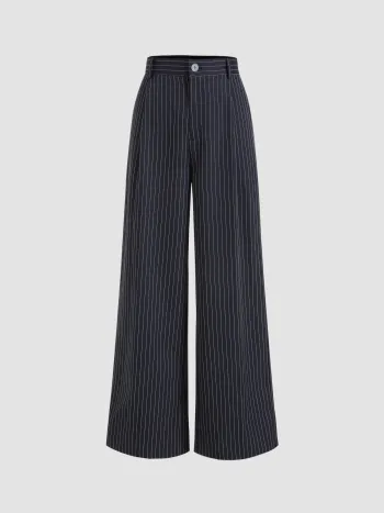  Gestreifte weite Hosen