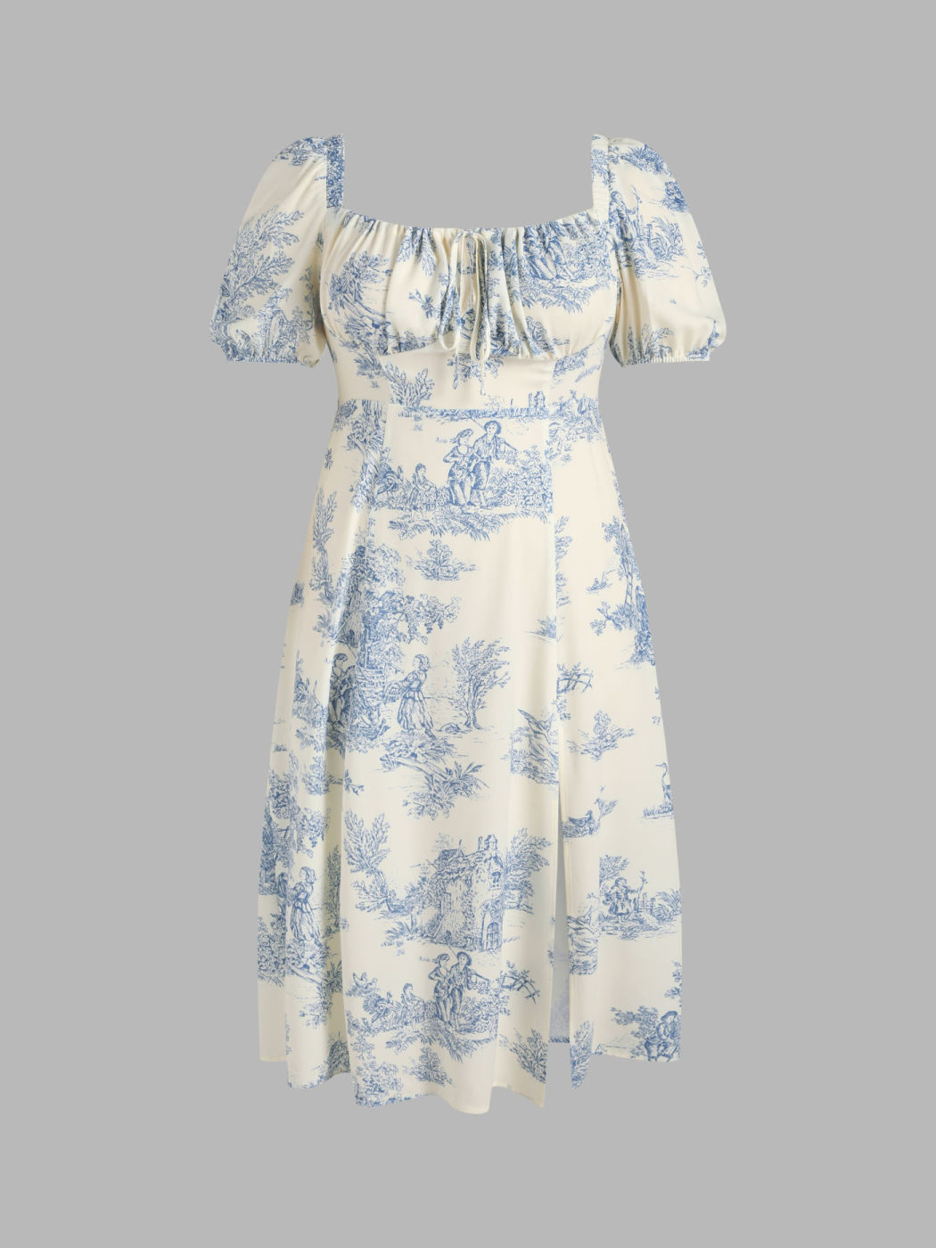  Toile de Jouy Midikleid Kurve & Plus