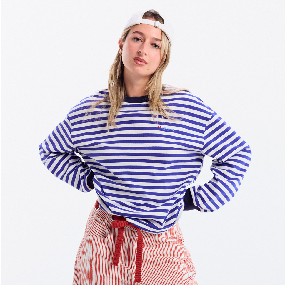 100% Cotton Round Neckline Fish Embroidery Short Sleeve Crop Tee
