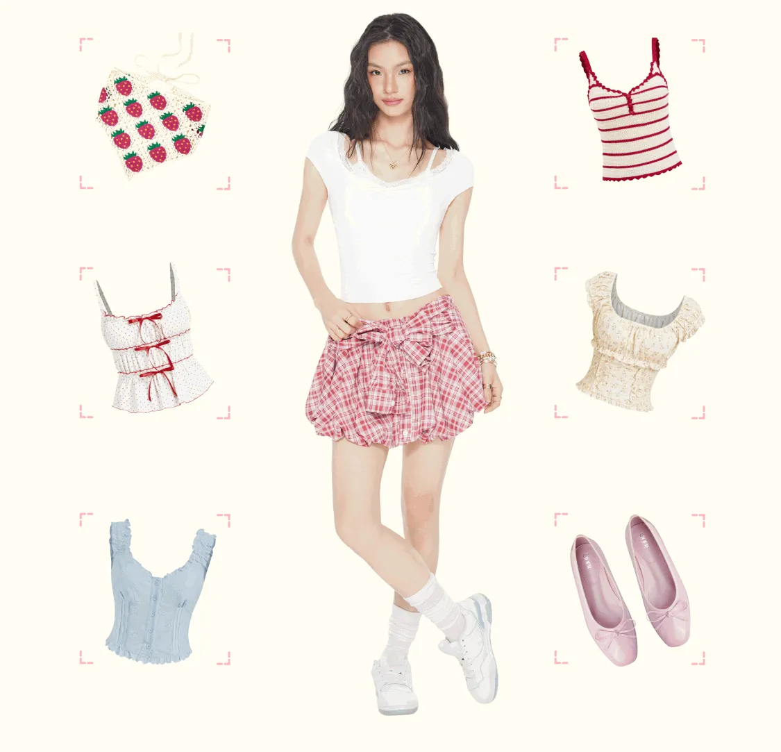 100% Cotton Peter Pan Collar Plaid Lace Trim Puff Sleeve Knotted Mini Dress