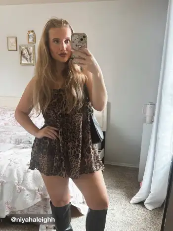 Chiffon Chiffon Leopard Bowknot Oversized Mini Nightdress For Date