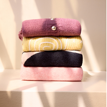 Wool-blend Contrasting Binding Tie Back Hollow Out Sweater