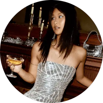 Mesh Ruffle Hem Maxi Dress