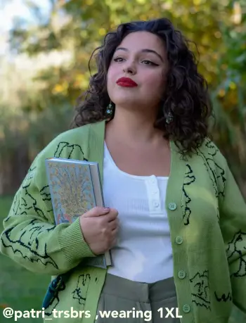 Cardigan oversize a fantasia di dinosauri Curve & Plus