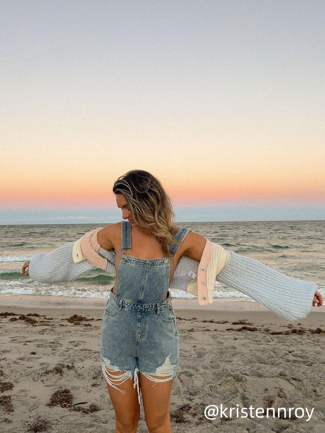 Zerrissener Jeans-Playsuit