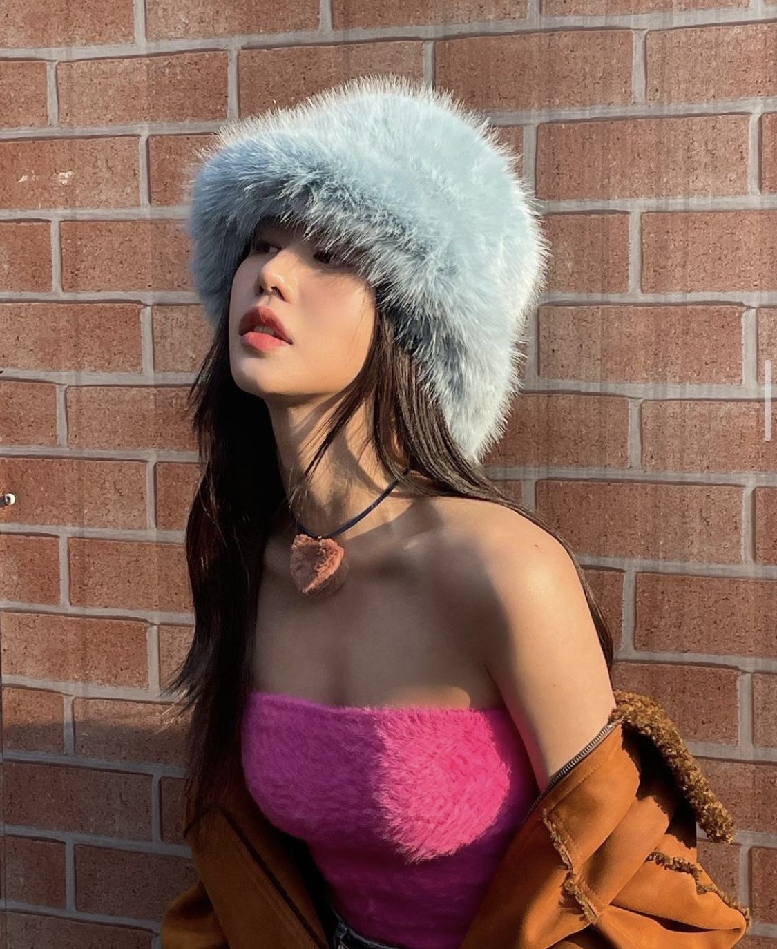 Solid Fluffy Bucket Hat
