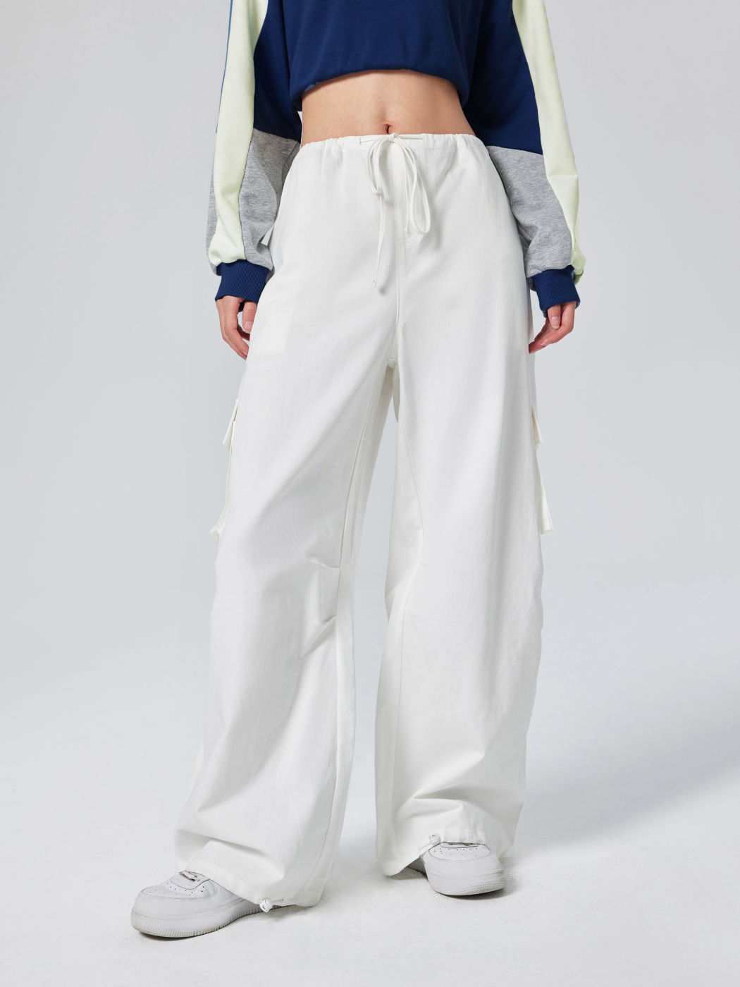 Sun Glow Low-Rise Parachute Pants
