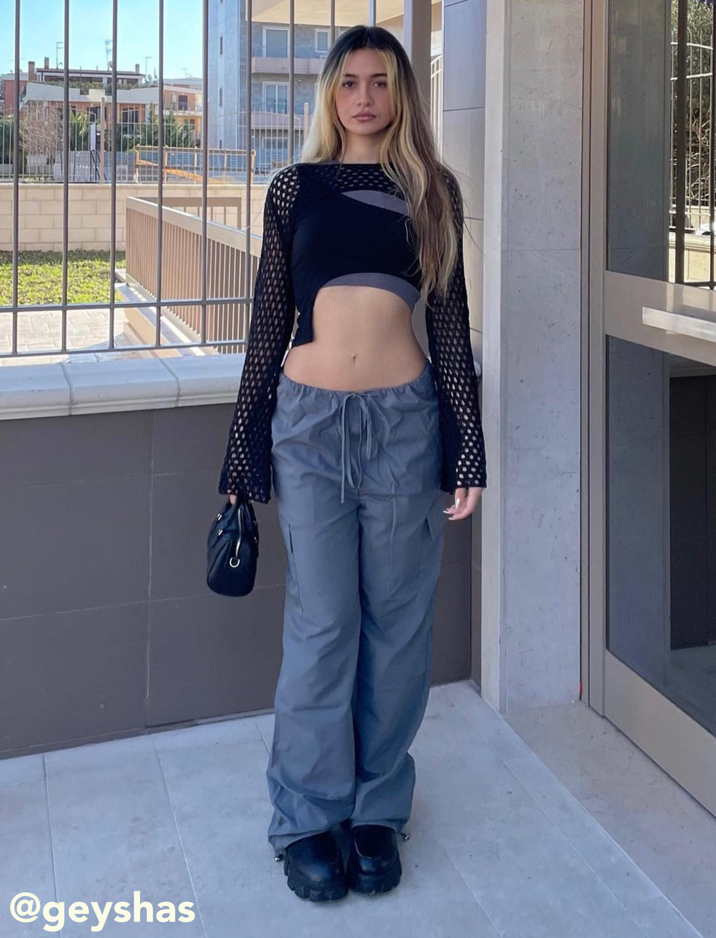 Midnight Veil Ultra-Cropped Long Sleeve Shrug 