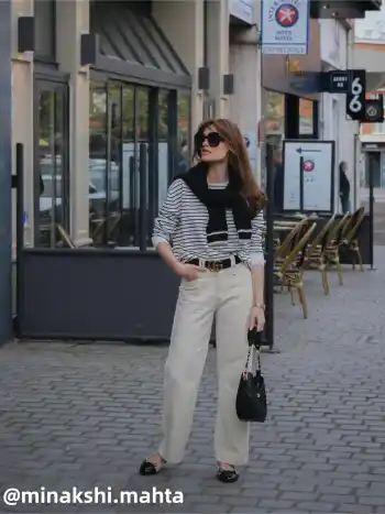 Denim Hochbund Weitbeinige Jeans