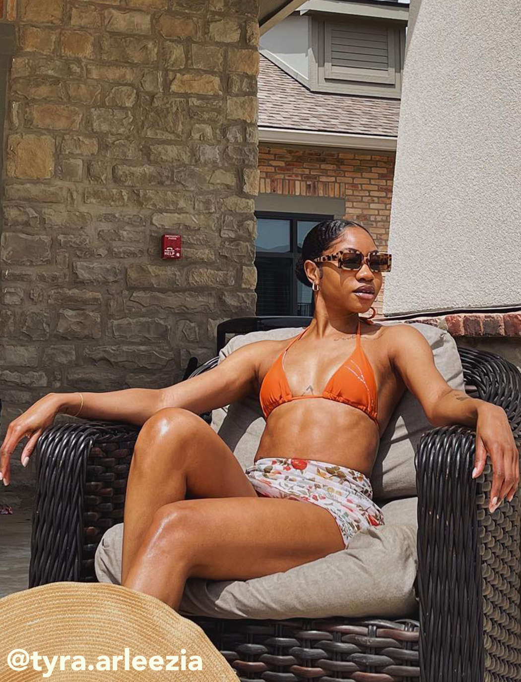 Knit Fabric 12 Zodiac Signs Rhinestone Halter Triangle Bikini