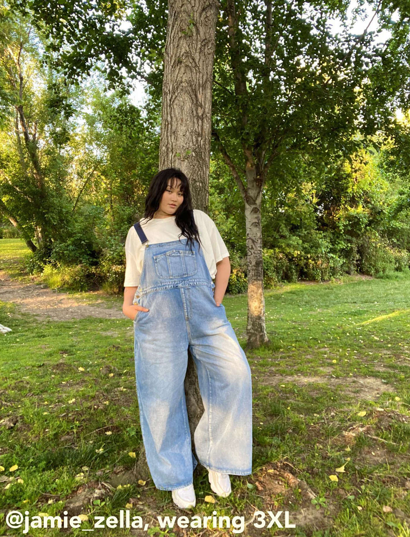 Denim Pocket Wide Leg Jumpsuit Curve & Plus