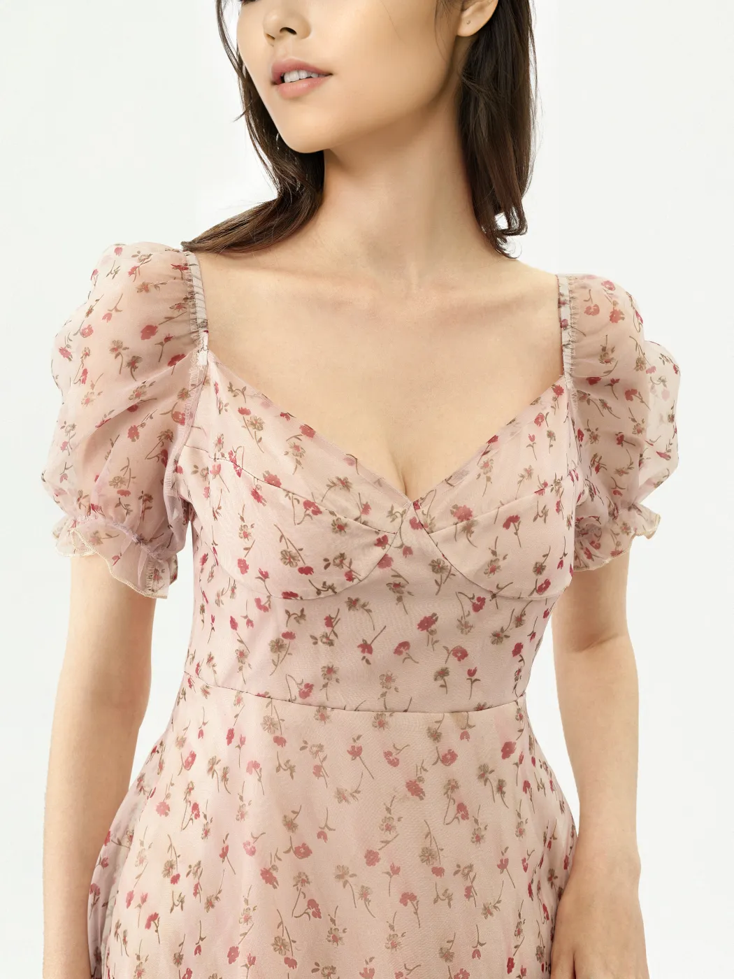 Romantic Gestures Puff Sleeve Mini Dress
