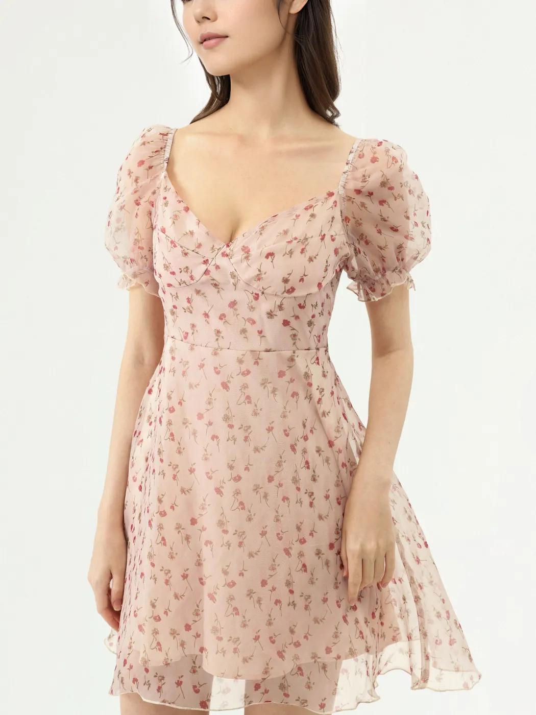 Romantic Gestures Puff Sleeve Mini Dress