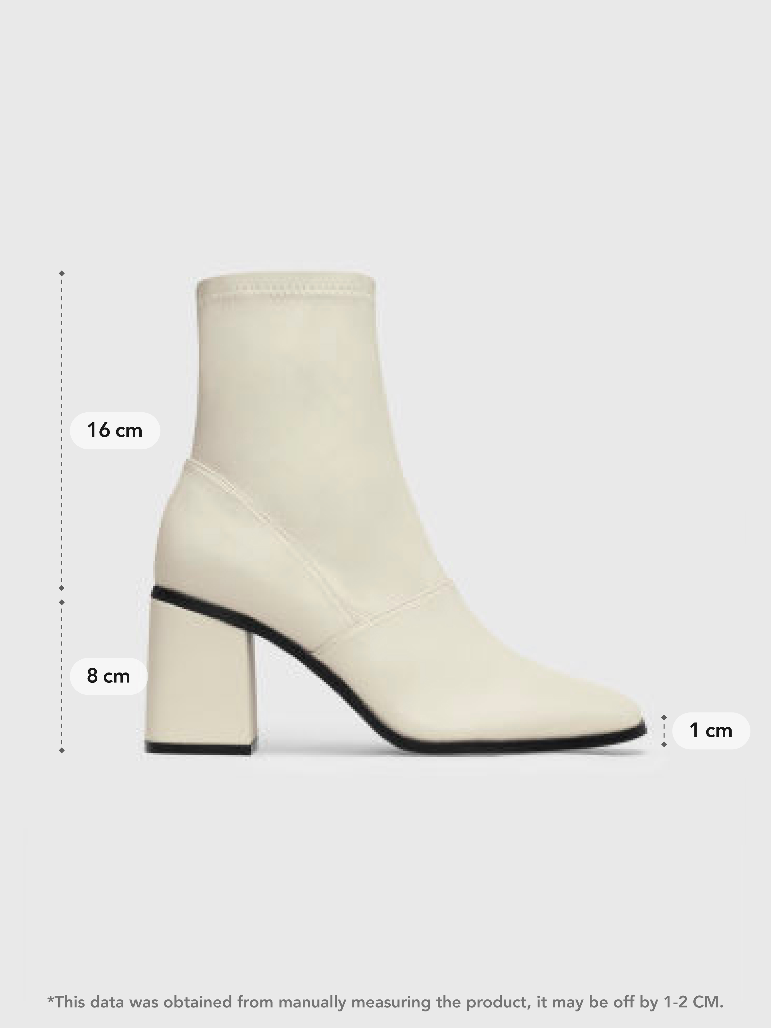 New Fashion Ankle Boots for Women High Heels Chunky Platform Stretch Fabric  Square Toe White Sole Zipper Young Lady Booties 2022 - AliExpress