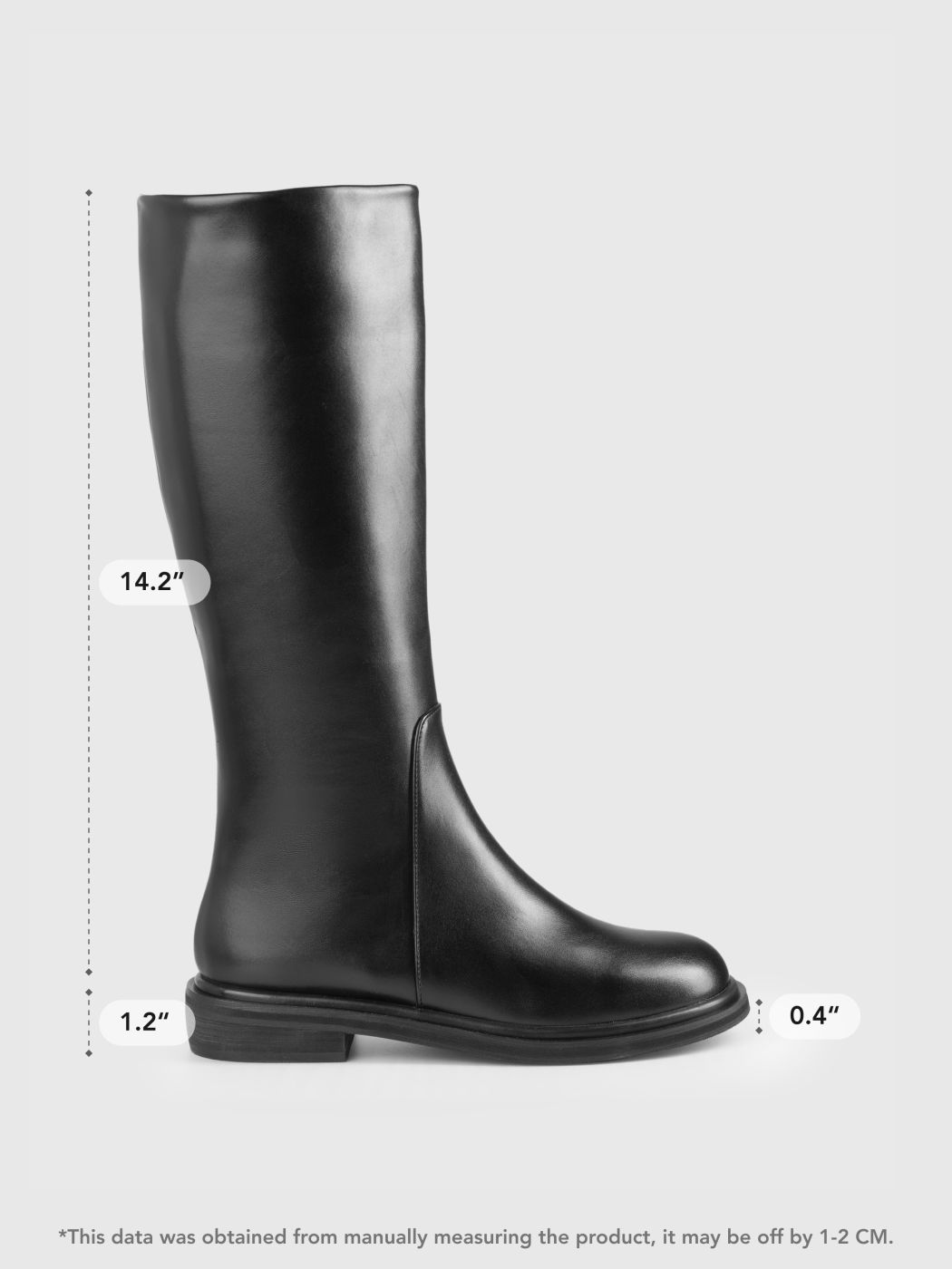 Classic Faux Leather Knee High Boots