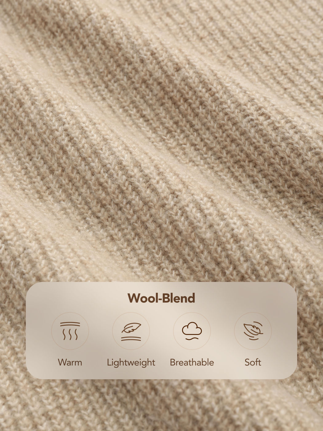 Wollmischung Kragen einfarbiger Reißverschluss Strickpullover