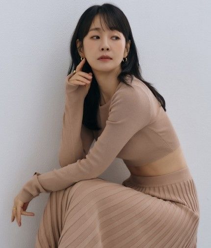 Solid Pleated Split Knitted Midi Skirt