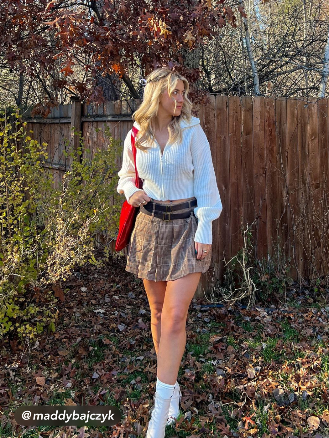 Girls Checked Mini Skirt