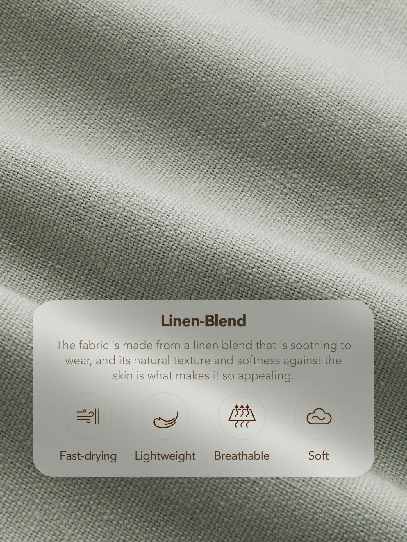 Linen-blend Mid Rise Solid Pocket Wide Leg Trousers