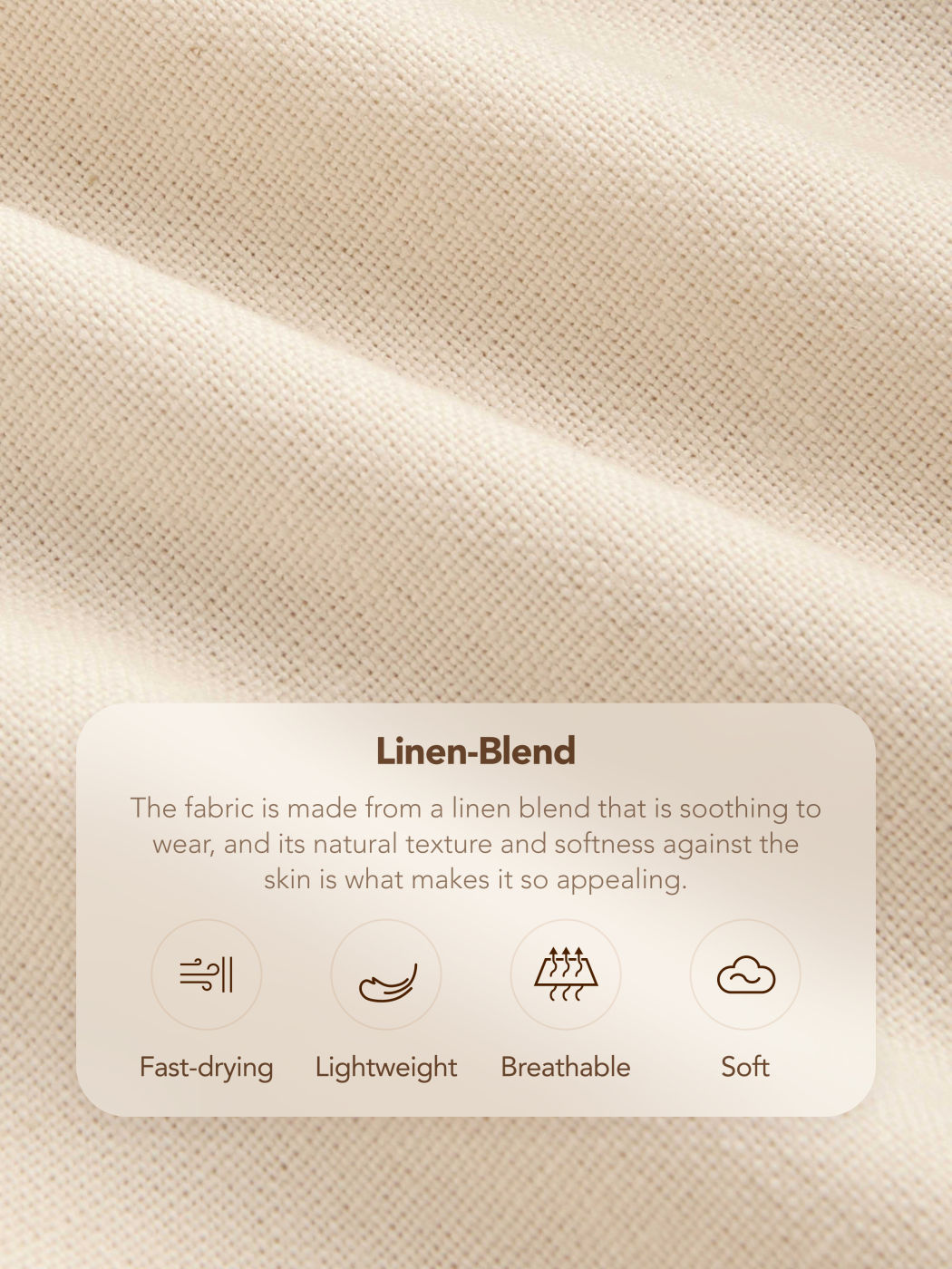 Linen-blend Mid Rise Solid Shorts