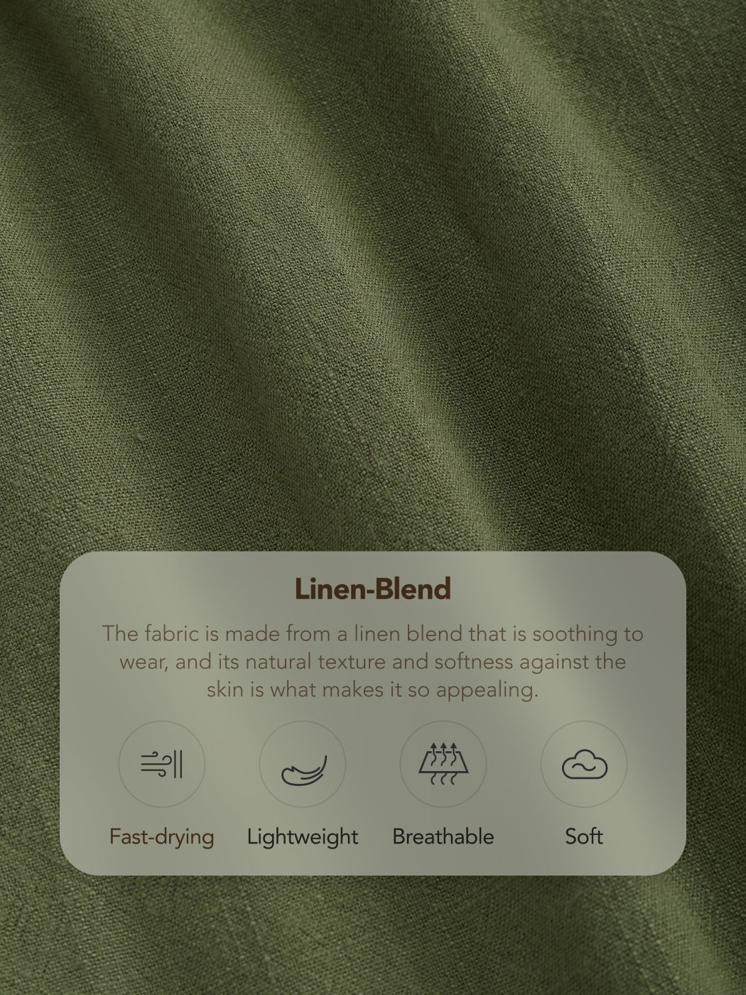 Linen Blend Solid Color Button-down Loose Top and Elastic Waist Pocket Casual Pants Set