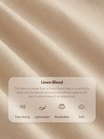 Gurtetes Leinen-Pantalon mit geraden Beinen