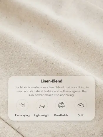 Linen-blend Solid Ruched Tube Top